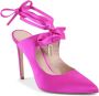 Dee Ocleppo Satin Bow Mule met Stiletto Hak Pink Dames - Thumbnail 1