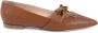 Dee Ocleppo Stijlvolle Leren Ballerina Flats Brown Dames - Thumbnail 1