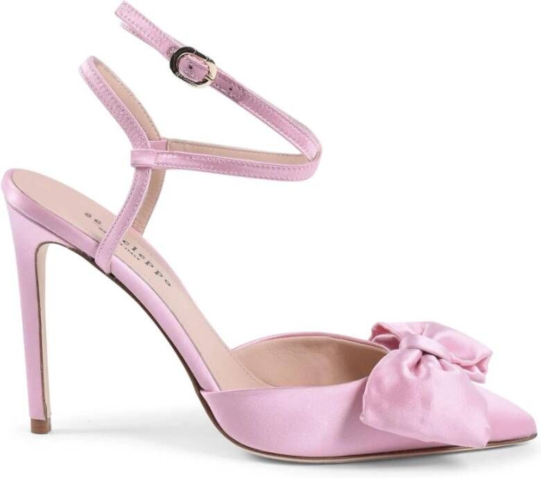 Dee Ocleppo Stijlvolle Satijnen Enkelband Stiletto's Pink Dames