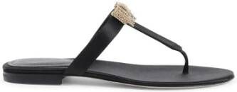 Dee Ocleppo Swarovski Strik Satijnen Sandalen Black Dames