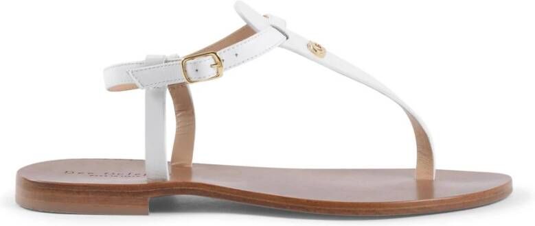 Dee Ocleppo Tropische Print Lage Hak Sandalen White Dames