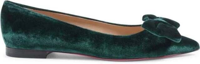 Dee Ocleppo Velvet Bow Ballerina Schoenen Green Dames