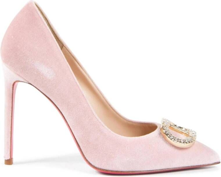 Dee Ocleppo Velvet Twist Pump met Leren Zool Pink Dames