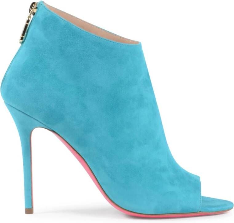 Dee Ocleppo Enkellaarzen Open Toe Suede Bootie High Heel