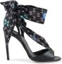 Dee Ocleppo Zijden Bedrukte Stiletto Hak Schoen Black Dames - Thumbnail 1