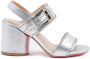 Dee Ocleppo Zilveren Leren Hoge Hak Sandalen Gray Dames - Thumbnail 1