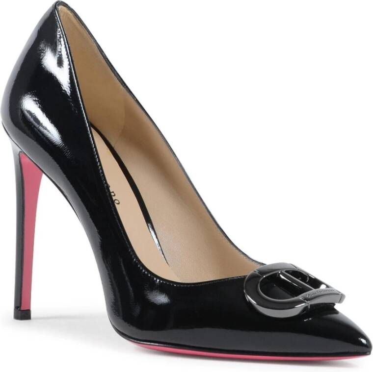 Dee Ocleppo Zwarte Lakleren Handtekening Gesp Pumps Black Dames