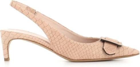 DEL Carlo Beige Python Print Puntige Hakken Beige Dames