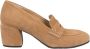 DEL Carlo Beige Suède Middelhak Pumps Beige Dames - Thumbnail 1