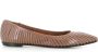 DEL Carlo Bruin leren ballerina platte schoenen Brown Dames - Thumbnail 1