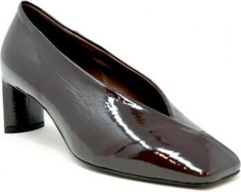 DEL Carlo Bruine Lakleren Pumps Aw24 Brown Dames