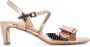 DEL Carlo Gouden Python Sandalen met Lus Gesp Beige Dames - Thumbnail 1