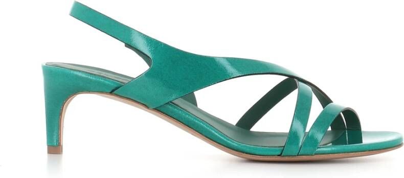 DEL Carlo Groene Lakleren Sandalen Green Dames