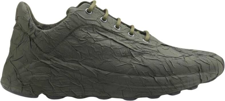 DEL Carlo Iconische Nylon Sneakers met Vibram Zool Green Dames