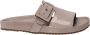 DEL Carlo Nude Platte Sandalen met Gesp Beige Dames - Thumbnail 1