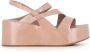 DEL Carlo Nude Sleehak Sandalen Beige Dames - Thumbnail 1