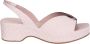 DEL Carlo Platte sandaal met weving en slingback Pink Dames - Thumbnail 1