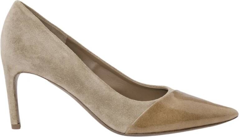 DEL Carlo Pumps met Puntige Neus en Stiletto Hak Beige Dames