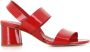 DEL Carlo Rode Leren Sandalen Red Dames - Thumbnail 1