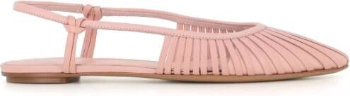 DEL Carlo Roze Leren Slingback Ballerina Schoenen Pink Dames