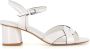 DEL Carlo Witte Leren Gevlochten Sandalen White Dames - Thumbnail 1