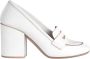 DEL Carlo Witte leren loafers met hak White Dames - Thumbnail 1