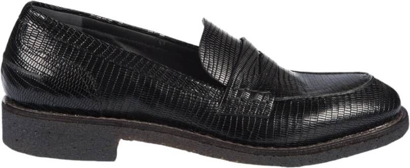 DEL Carlo Zwarte Tejus Leren Loafers Black Dames