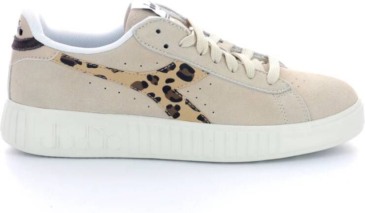 Diadora Dames Game Step Suede Animalier Sneakers Beige Dames