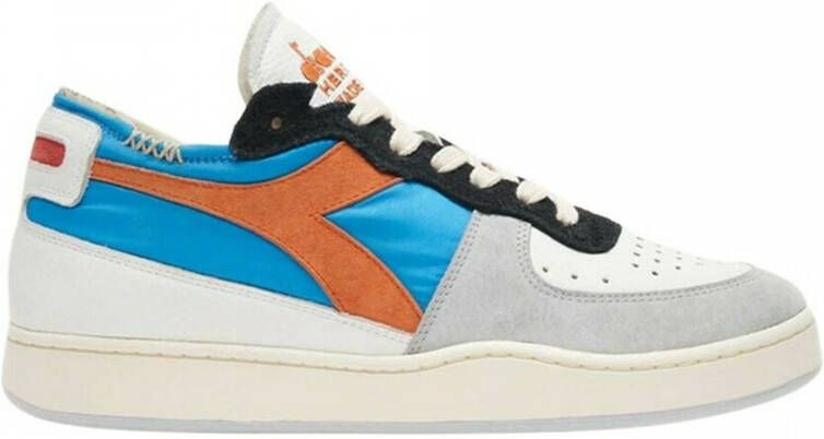 Diadora Mi Basket Row Cut Milk Breakfast Sneakers Blauw Heren