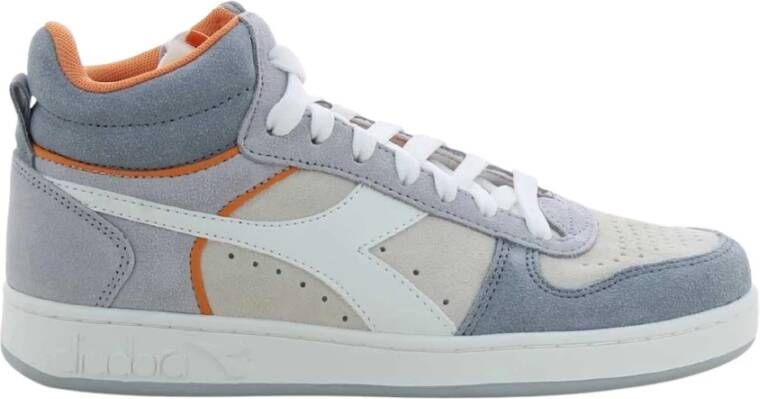 Diadora Beige Magic Basket Damessneakers Blauw Dames