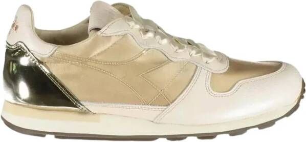 Diadora Beige Vetersneakers met Contrasterende Details Multicolor Dames