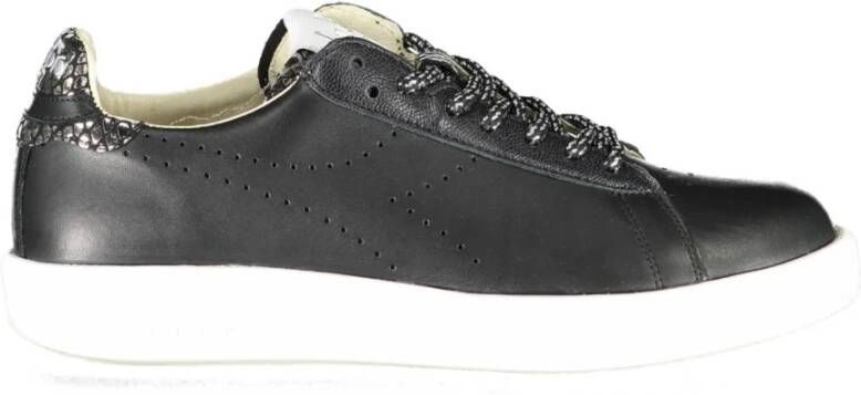 Diadora Stijlvolle zwarte veterschoenen met contrastzool Black Dames - Foto 1