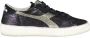 Diadora Elegante Zwarte Vetersneakers met Contrasterende Details Black Dames - Thumbnail 1