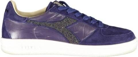 Diadora Blauwe Stoffen Sneaker met Swarovski Kristal Inzetstukken Blue Dames