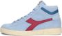 Diadora Blauwe Suède Hoge Sneakers Blue Dames - Thumbnail 2