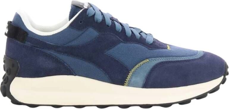 Diadora Blauwe Suède Racingschoenen Blue Heren