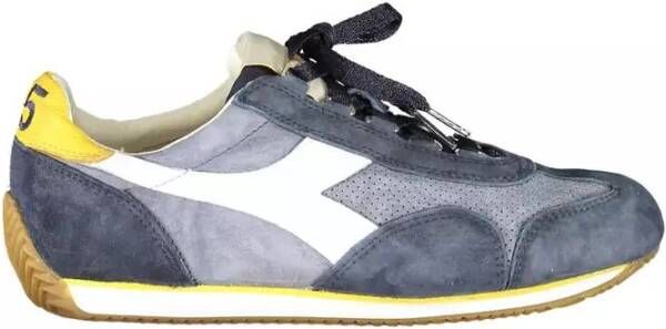 Diadora Sportieve Blauwe Veterschoenen Contrastzool Blue Dames