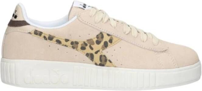 Diadora Dames Game Step Suede Animalier Sneakers Beige Dames