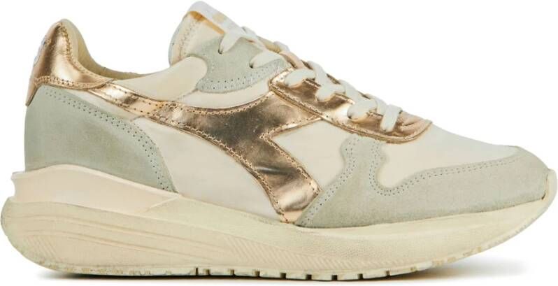 Diadora Dames Sneakers Venus Queen in Gebroken Wit Combi Beige Dames