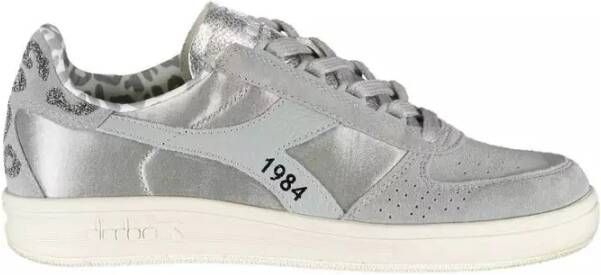 Diadora Sprankelende Grijze Vetersneakers met Swarovski Kristallen Gray Dames