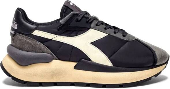 Diadora Elite Mesh Leder Suede Sneakers Black Dames