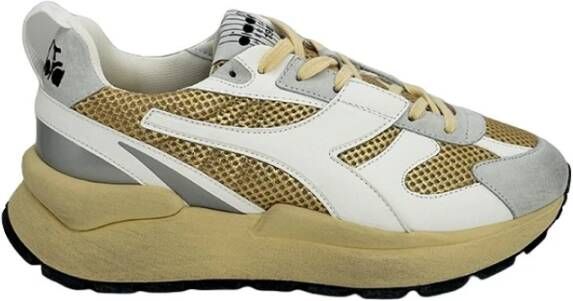 Diadora Gouden Witte Mercury Elite Sneakers Multicolor Dames