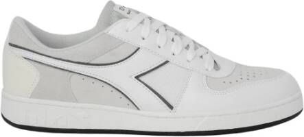 Diadora Grijze Leren Sneakers met Rubberen Zool Gray Heren