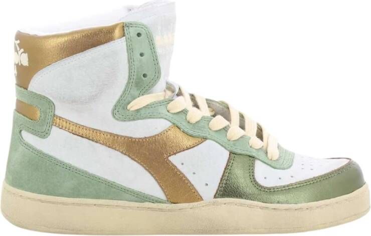 Diadora Groene Dames Basket Metal Sneakers Multicolor Dames