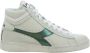 Diadora Groene Hoge Top Gewaxte Sneakers White Dames - Thumbnail 1