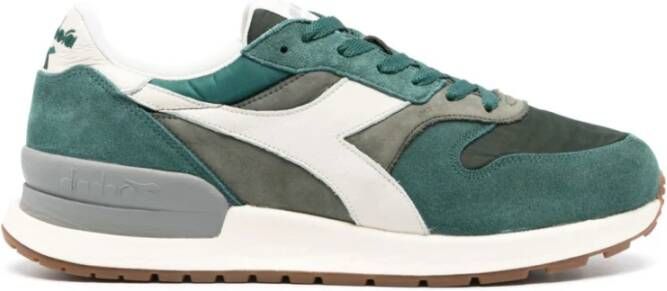 Diadora Groene Sneakers Panel Design Logo Patch Green Heren