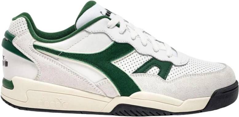 Diadora Groene Sportieve Sneakers Rubberen Zool Green Heren