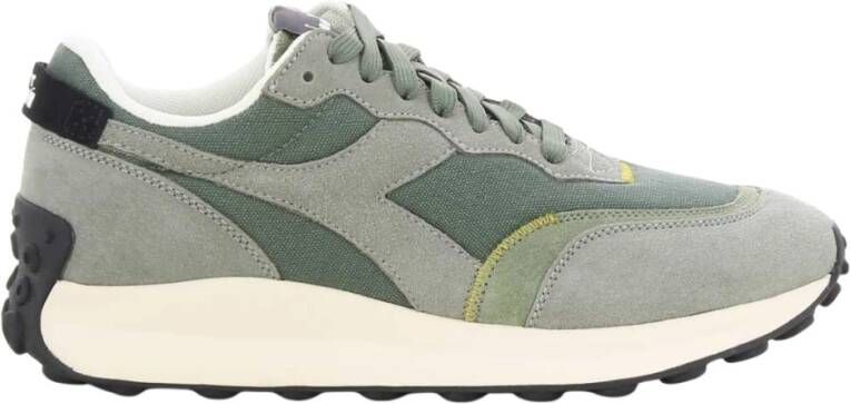 Diadora Groene Suède Race Schoenen Green Heren