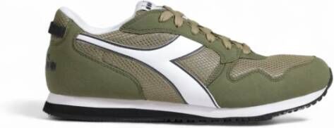 Diadora Groene Vetersneakers voor Mannen Green Heren