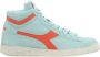 Diadora Koraal Hoge Top Suede Sneakers Blue Dames - Thumbnail 1